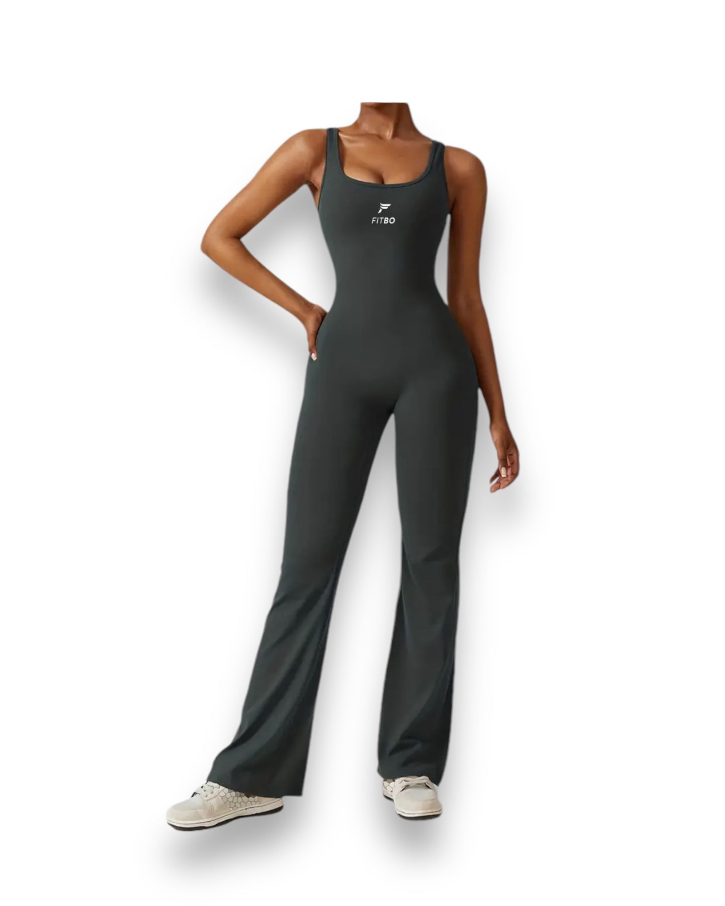 Jumpsuit Bell Bottom Gray