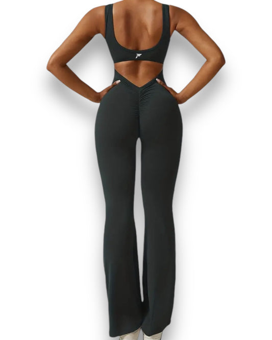 Jumpsuit Bell Bottom Gray