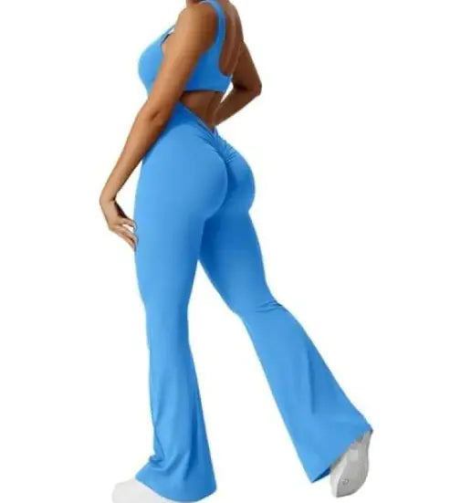 V-Back Scrunch Gym Set Jumpsuit